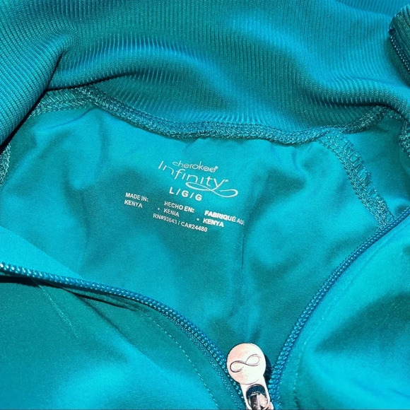 Infinity by Cherokee Zip Front Warm Up Scrub Jacket Size Large - - Picture 8 of 8